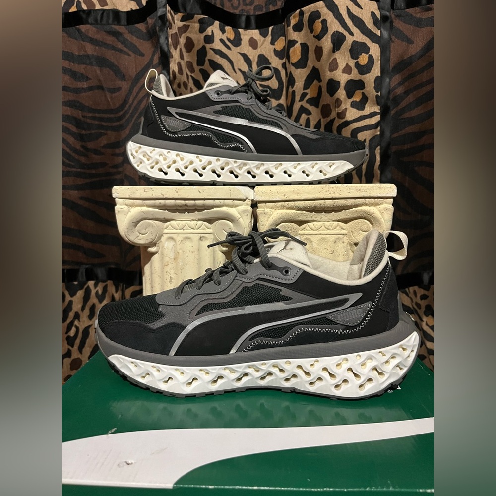 Puma Xetic Sculpt Premium Black Castlerock Sz 10
